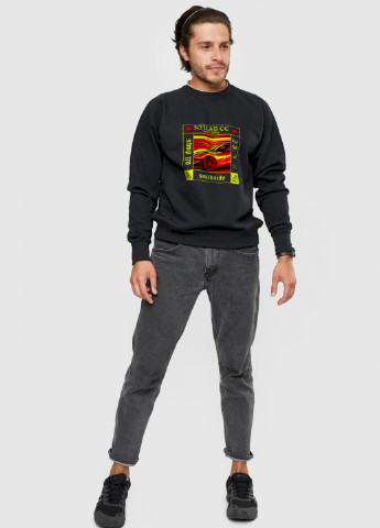Черный свитшот мужской YAPPI рисунок (250563675)