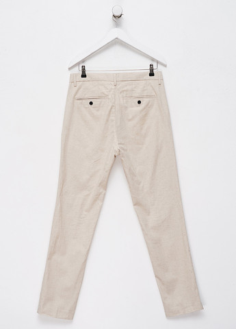 Кремовые кэжуал демисезонные зауженные брюки H&M