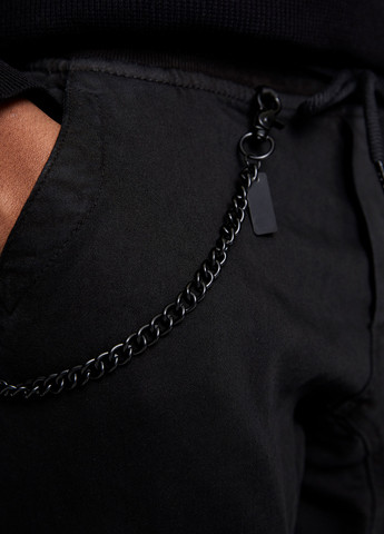 Черные кэжуал демисезонные карго брюки Pull & Bear