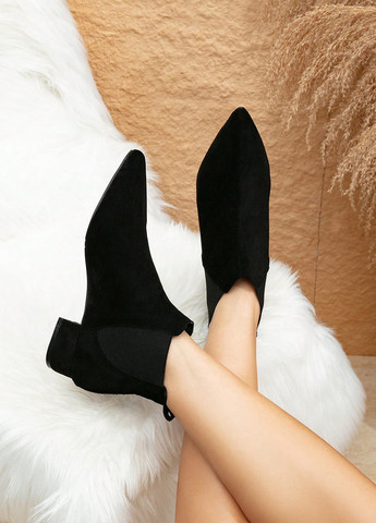 Осенние ботильоны челси SHEIN без декора из искусственной замши