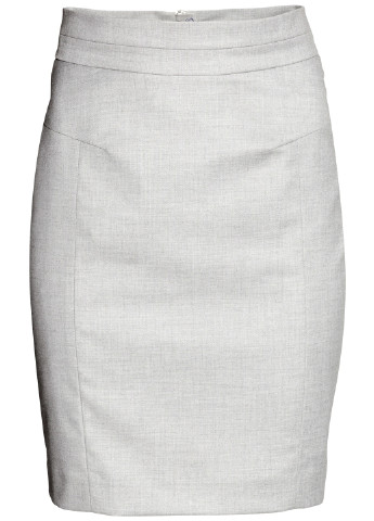 Светло-серая кэжуал юбка H&M миди