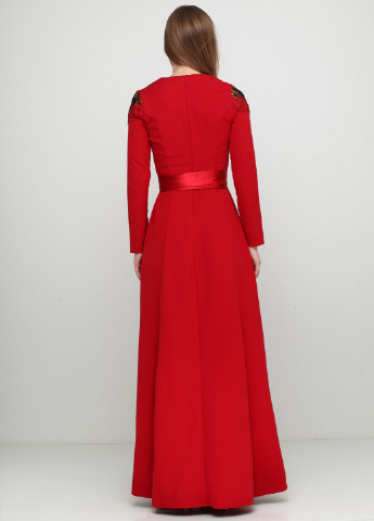 Красное вечернее платье Imperial фактурное