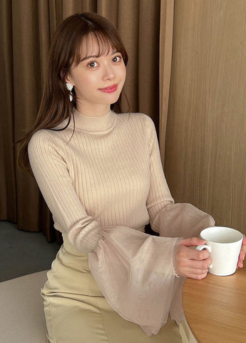 Светло-бежевый демисезонный свитер SHEIN