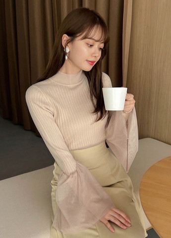 Светло-бежевый демисезонный свитер SHEIN