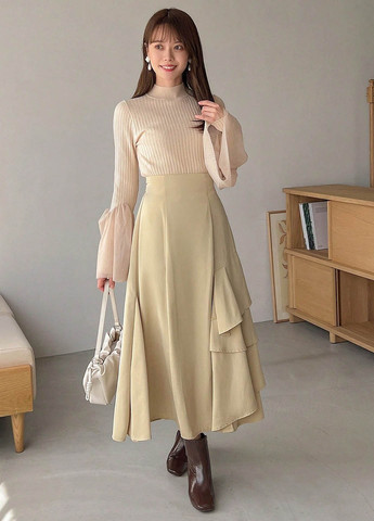 Светло-бежевый демисезонный свитер SHEIN