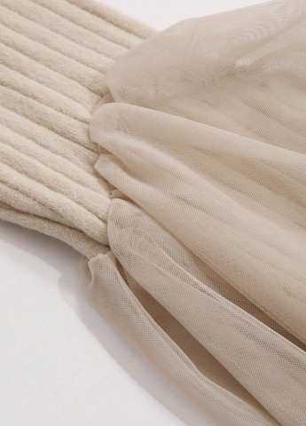 Светло-бежевый демисезонный свитер SHEIN