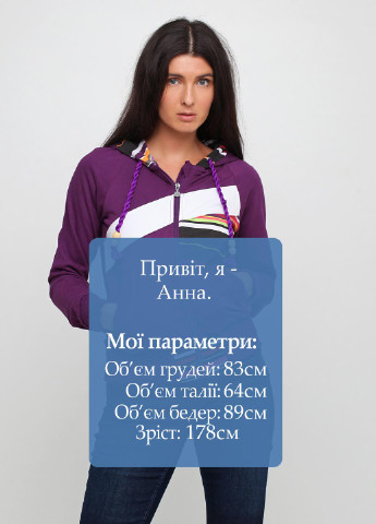 Толстовка Brunotti геометрическая фиолетовая кэжуал