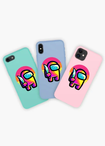 Чохол силіконовий Apple Iphone X Амонг Ас Червоний (Among Us Red) (6129-2406) MobiPrint (219556136)