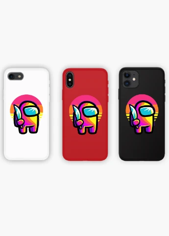 Чохол силіконовий Apple Iphone X Амонг Ас Червоний (Among Us Red) (6129-2406) MobiPrint (219556136)