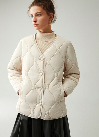 Бежева демісезонна куртка SHEIN