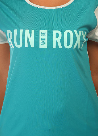Бирюзовая летняя футболка Roxy
