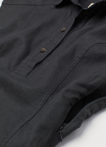 Черное кэжуал платье рубашка H&M однотонное