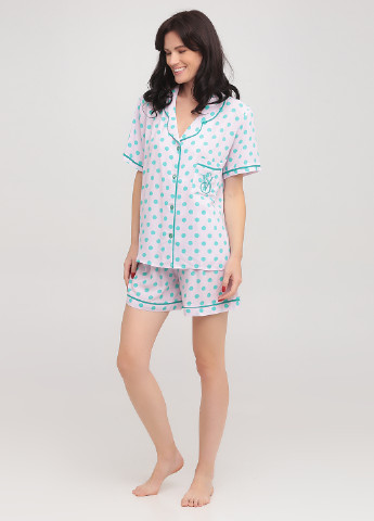 Бирюзовая всесезон пижама (рубашка, шорты) рубашка + шорты Mon Monde