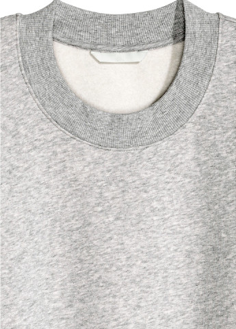 H&M свитшот светло-серый кэжуал