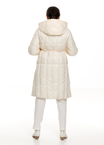 Біла зимня жіночий подовжений пуховик з капюшоном натуральний пух водовідштовхуючий зима осінь 2662 білий Actors
