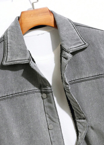 Светло-серая зимняя куртка SHEIN