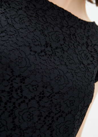 Черное коктейльное платье а-силуэт Arefeva однотонное