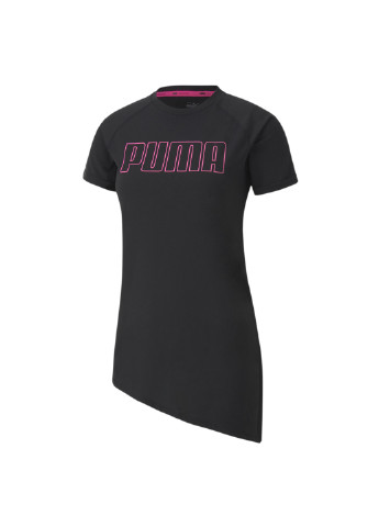 Чорна всесезон футболка Puma Train Graphic Logo SS Tee