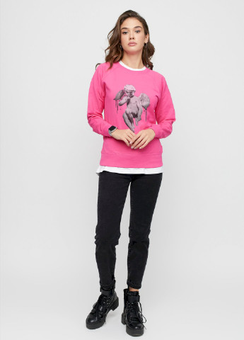 Розовый свитшот женский /no flis/ YAPPI рисунок (251374853)