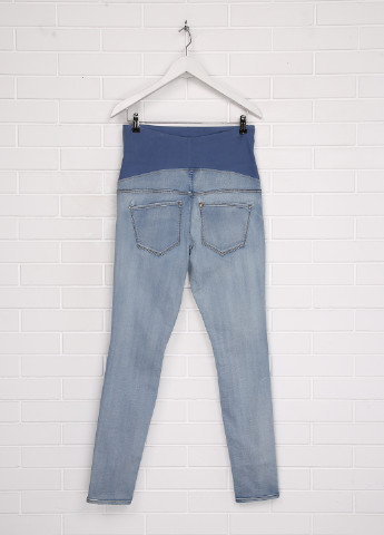 Джинси для вагітних H&M завужені однотонні блакитні джинсові