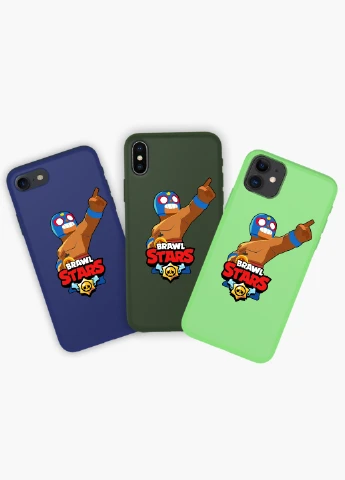 Чохол силіконовий Apple Iphone X Ель Прімо Бравл Старс (El Primo Brawl Stars) (6129-1011) MobiPrint (219288546)