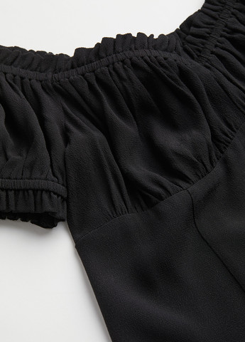 Черное кэжуал платье в стиле ампир H&M однотонное