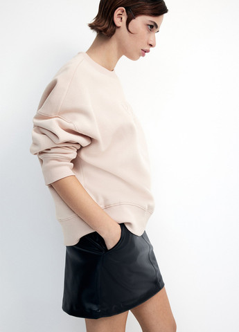 Рожевий світшот H&M напис вишивка (366778450)