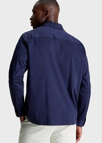 Темно-синяя кэжуал рубашка однотонная Calvin Klein