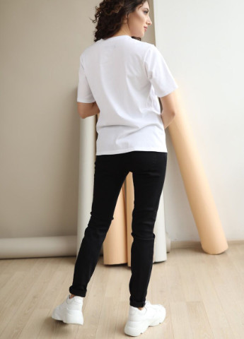 Черные джинсы для беременных с бандажной резинкой под живот To Be - (240125763)