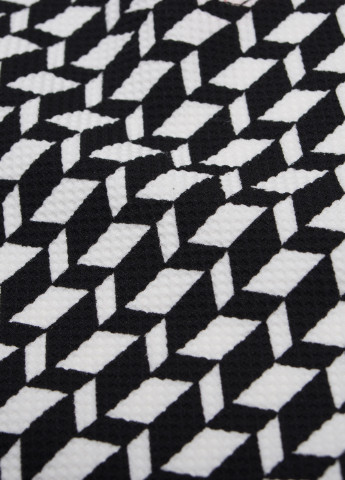 Черно-белая кэжуал с геометрическим узором юбка TOM DU