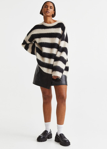 Комбинированный зимний свитер джемпер H&M