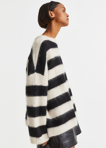 Комбинированный зимний свитер джемпер H&M