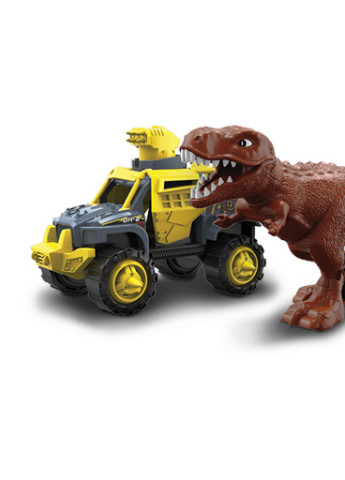 Ігровий набір машинка та коричневий тиранозавр (20072) Road Rippers (254066550)