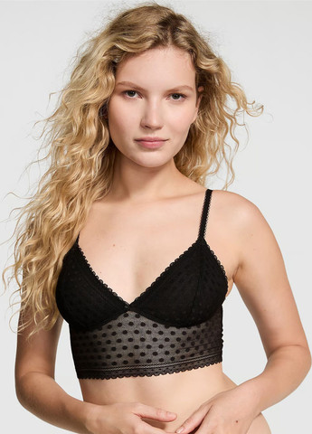 Черный демисезонный комплект (бюстгальтер, трусики) Victoria's Secret