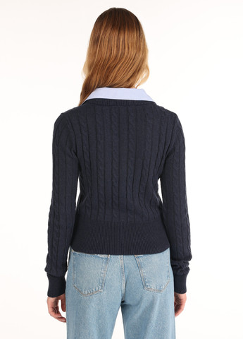 Темно-синий зимний свитер пуловер Colin's