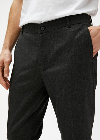 Темно-серые классические демисезонные зауженные, классические брюки KOTON