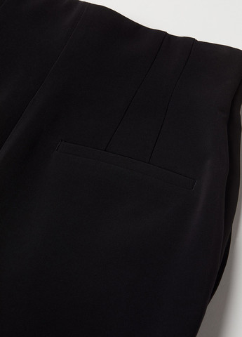 Черные кэжуал демисезонные палаццо брюки H&M