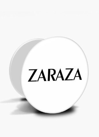 Попсокет (Popsockets) тримач для смартфону Зараза (8754-1782) Чорний MobiPrint (216836502)