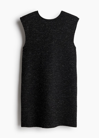 Чорна коктейльна, вечірня сукня з відкритою спиною H&M однотонна