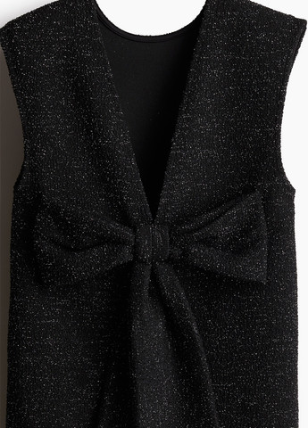 Чорна коктейльна, вечірня сукня з відкритою спиною H&M однотонна