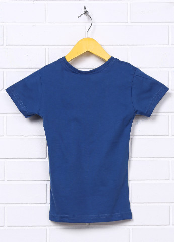 Синяя летняя футболка с коротким рукавом Stoper