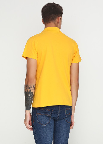 Желтая футболка-поло для мужчин Tryapos с рисунком