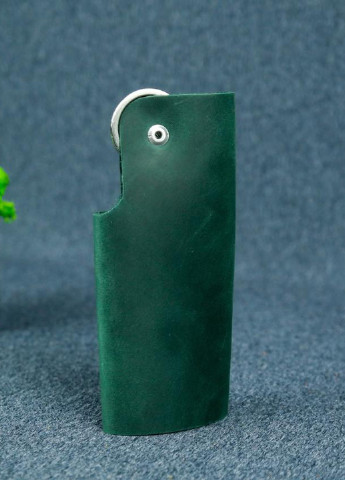 Кожаная ключница на кнопке №16, натуральная Винтажная кожа, цвет Зеленый Berty (253839723)