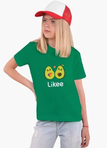 Зелена демісезонна футболка дитяча лайк авокадо (likee avocado) (9224-1031) MobiPrint