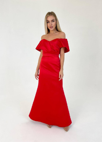Темно-красное женское вечернее платье корсет красного цвета р.l 384870 New Trend