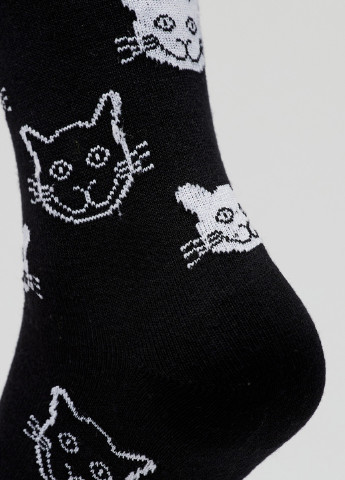 Носки Коты чёрные Rock'n'socks чёрные повседневные