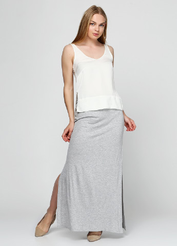 Светло-серая кэжуал юбка H&M макси