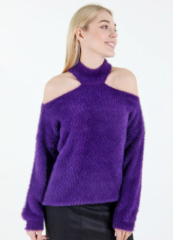 Фиолетовый зимний джемпер джемпер Ladies Fasfion