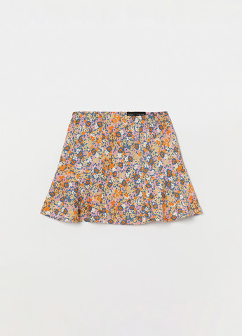 Разноцветная кэжуал цветочной расцветки юбка Lefties а-силуэта (трапеция)