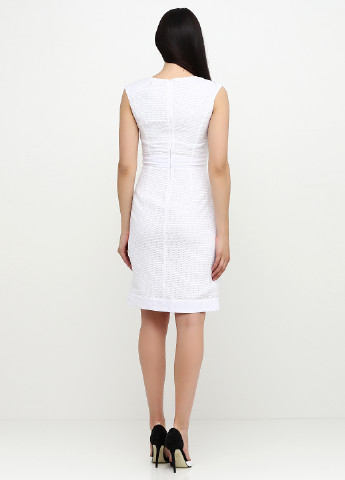 Білий коктейльна сукня футляр Zero однотонна